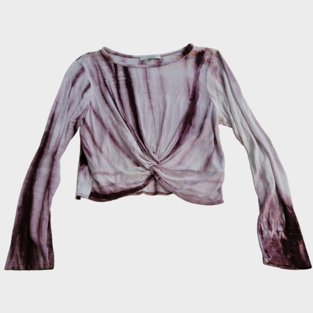 Gaze Purple Tie Dye Crop Top